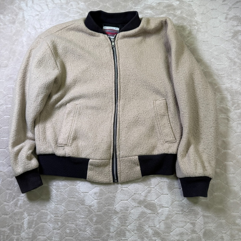 Urban Renewal by Urban Outfitters Full Zip Fleece Jacket Sz XS Vintage Fabric